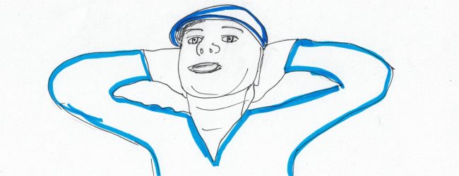 vraag met opgeheven hoofd een schrijftraining aan